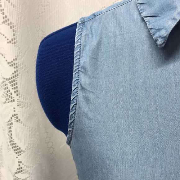 Divided Short Lightweight Button-up Cotton Dress - Picture 4 of 8